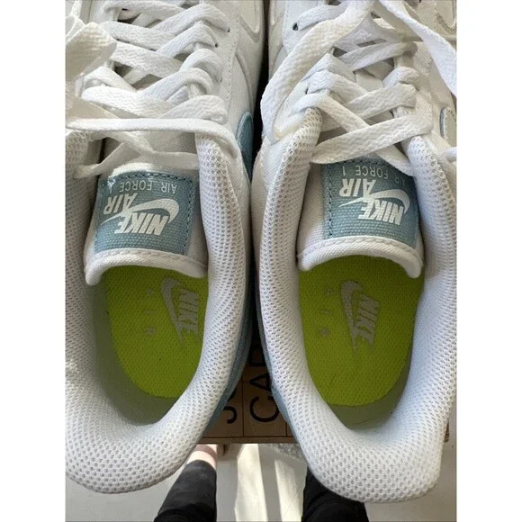 Nike Air Force 1 '07 SE Indigo Size 10 Women's CZ0269-100 White/Obsidian White - Picture 6 of 11